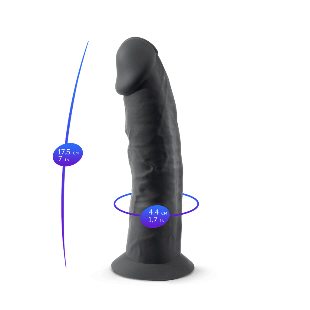 Silexd - Dildo Premium Silicone Mod.2 7,5'' - Nero