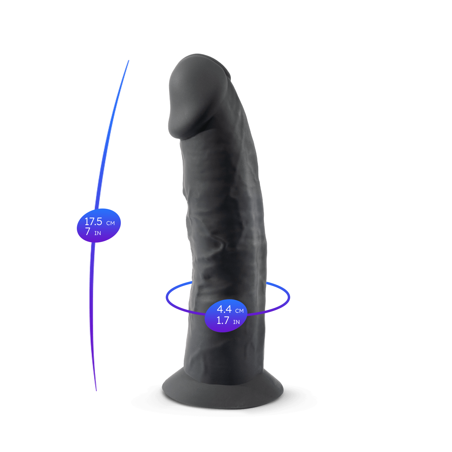 Silexd - Dildo Premium Silicone Mod.2 7,5'' - Nero