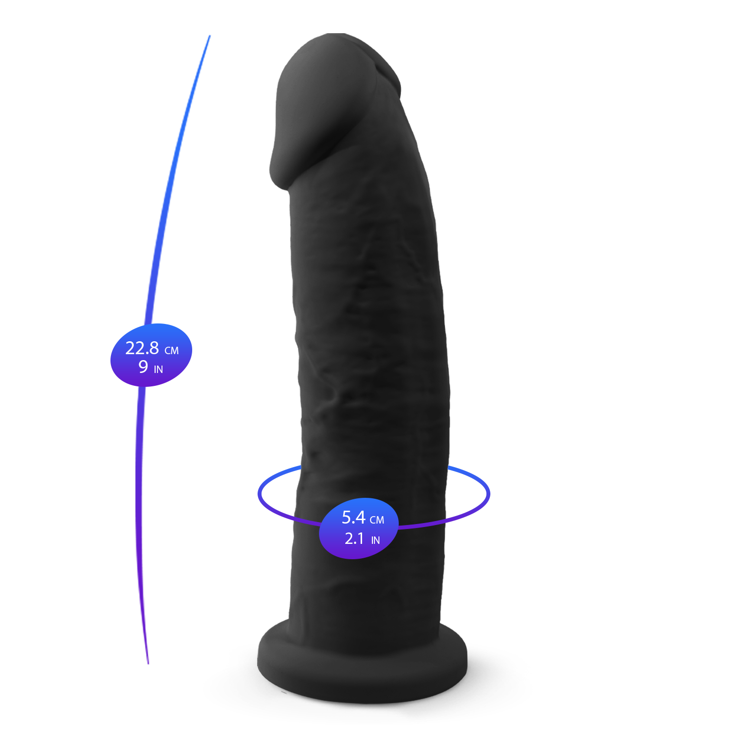 Silexd - Dildo Premium Silicone Mod.2 9'' - Nero