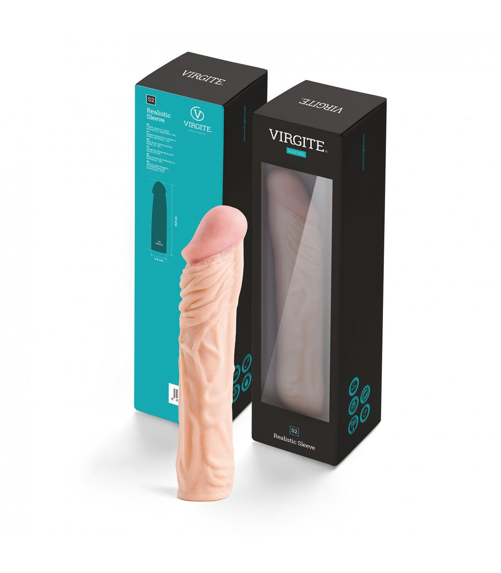 GUAINA PER PENE REALISTICA S2 FLESH 19,5 CM