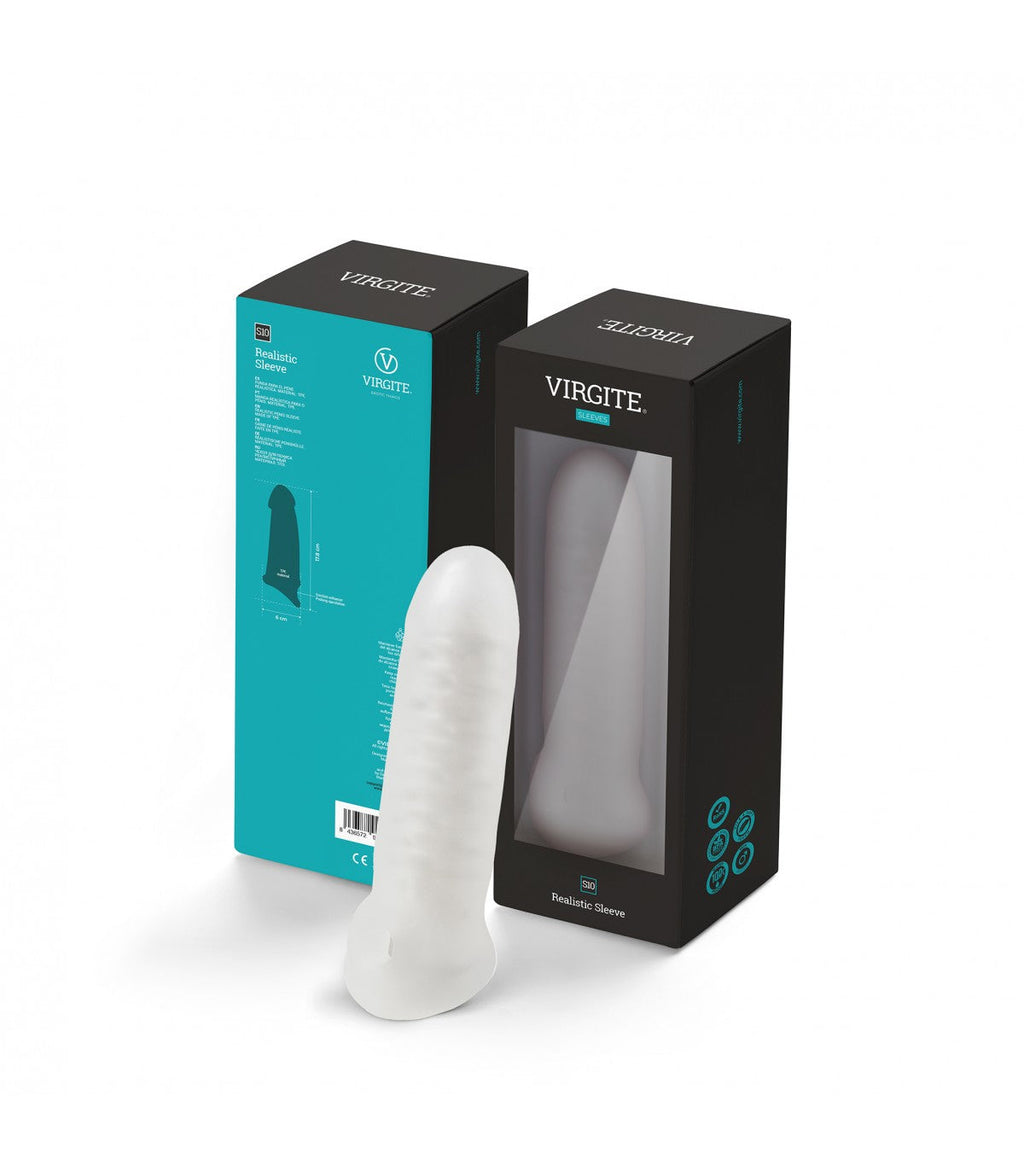 GUAINA PER PENE REALISTICA S10 TRASPARENTE 17'80 CM