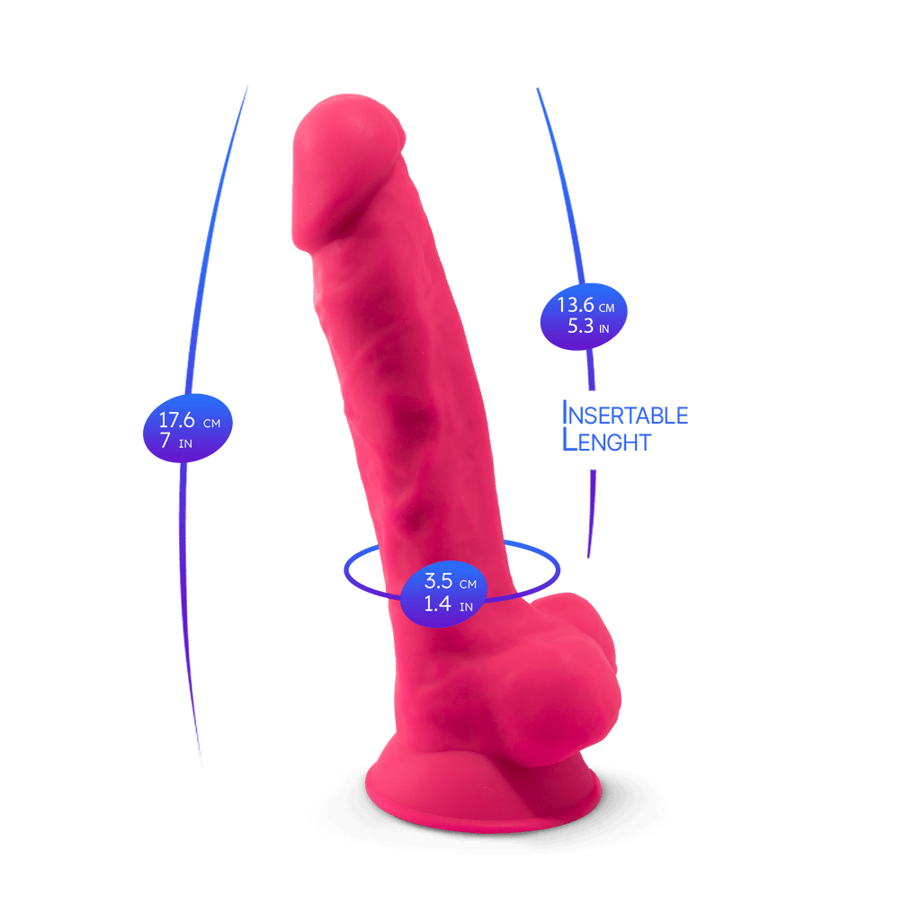 Silexd - Dildo Premium Silicone Mod.1 7'' - Rosa