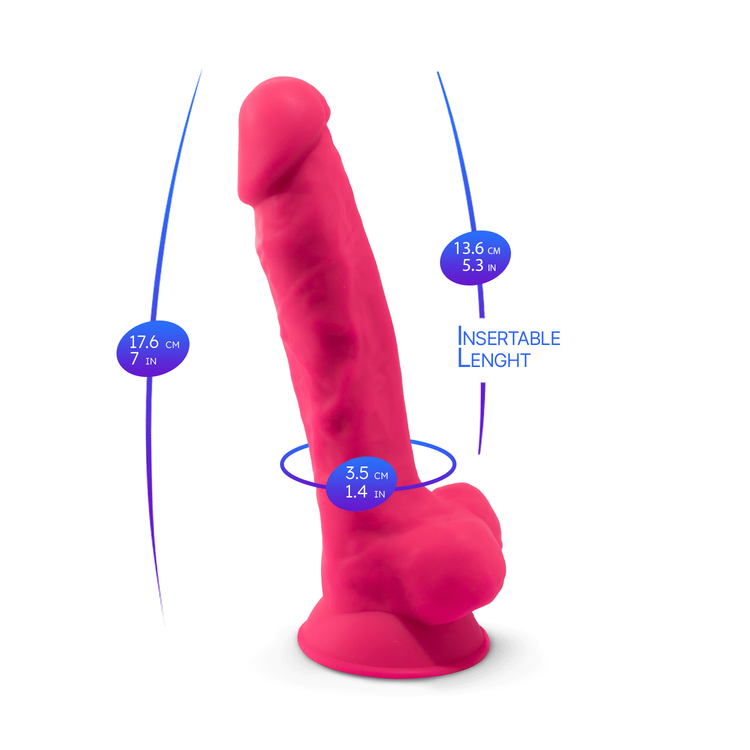 Silexd - Dildo Premium Silicone Mod.1 7'' - Rosa