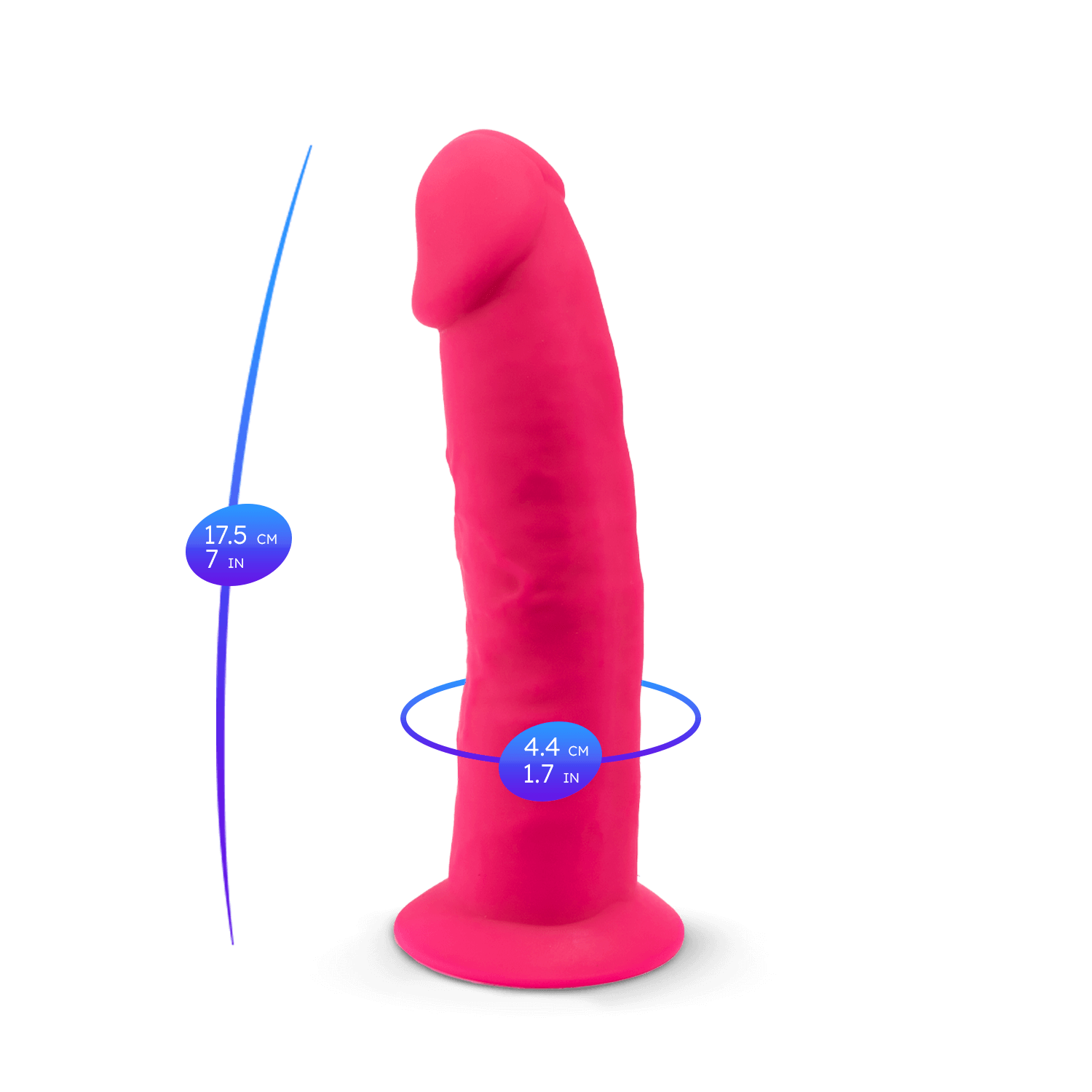 Silexd - Dildo Premium Silicone Mod.2 7,5'' - Rosa