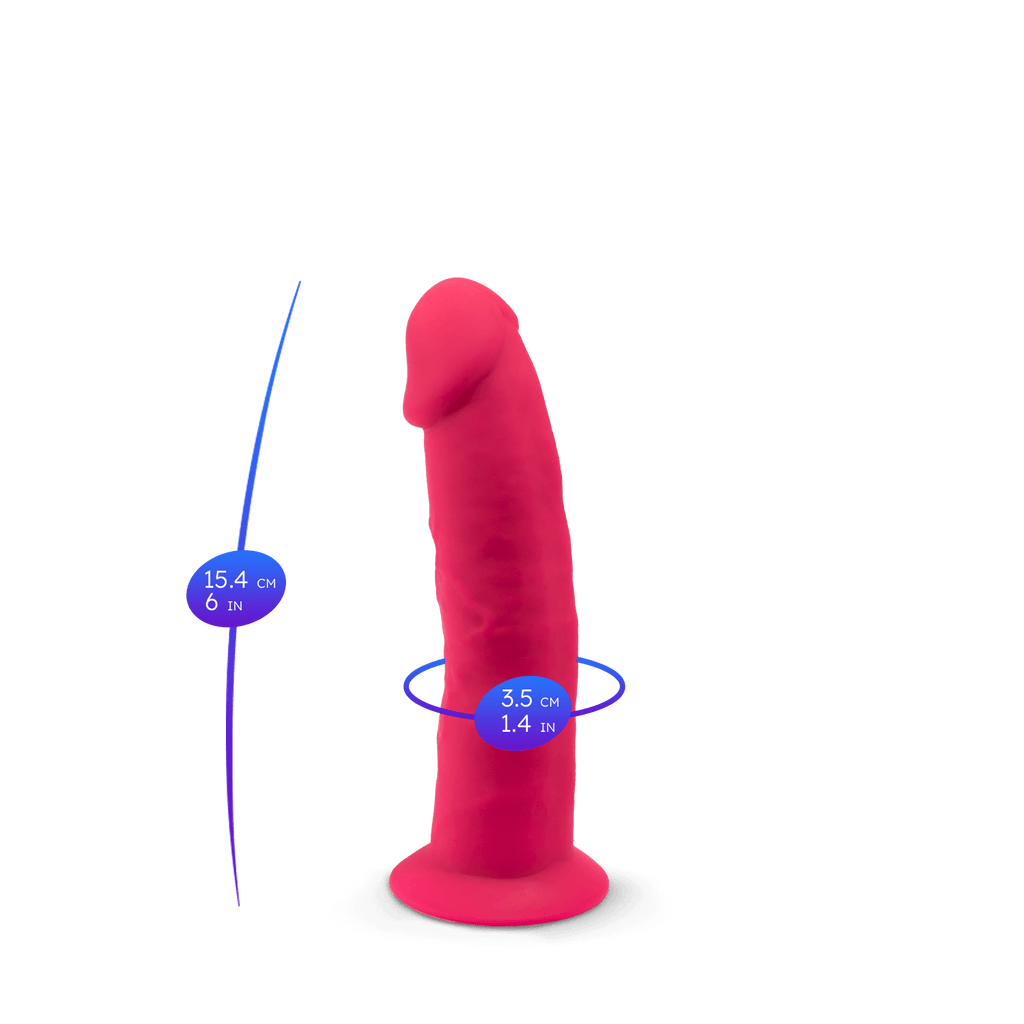 Silexd - Dildo Premium Silicone Mod.2 6" - Rosa