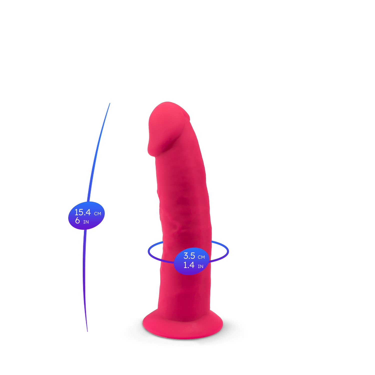 Silexd - Dildo Premium Silicone Mod.2 6" - Rosa