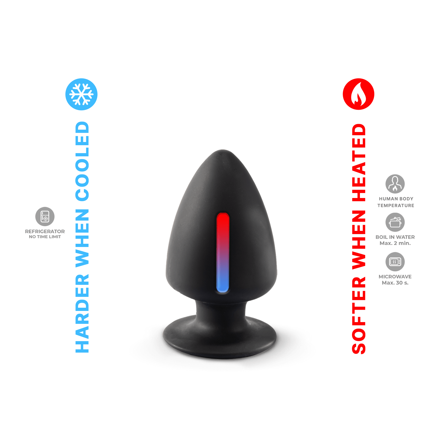 Silexd - Premium Silicone Plug Taglia S - Nero