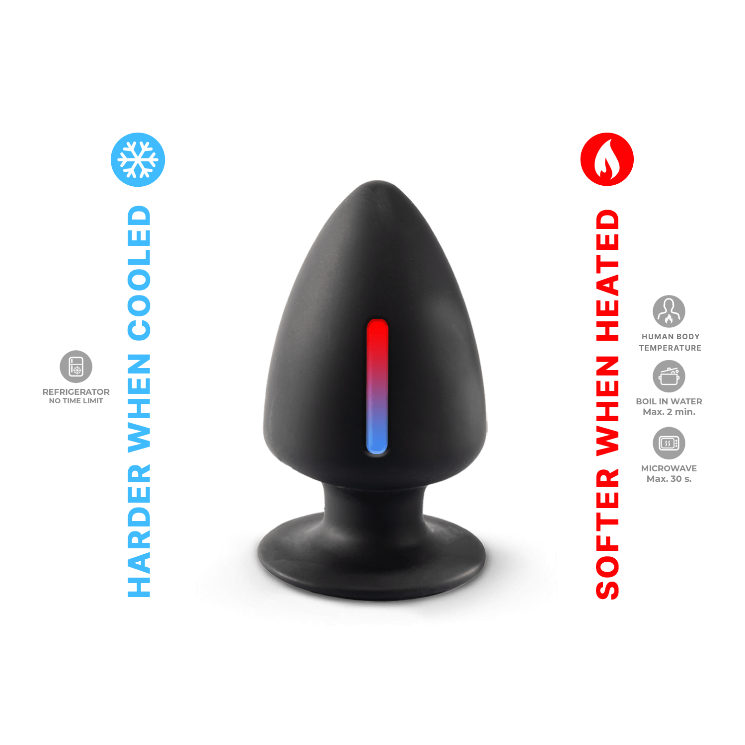 Silexd - Premium Silicone Plug Taglia L - Nero