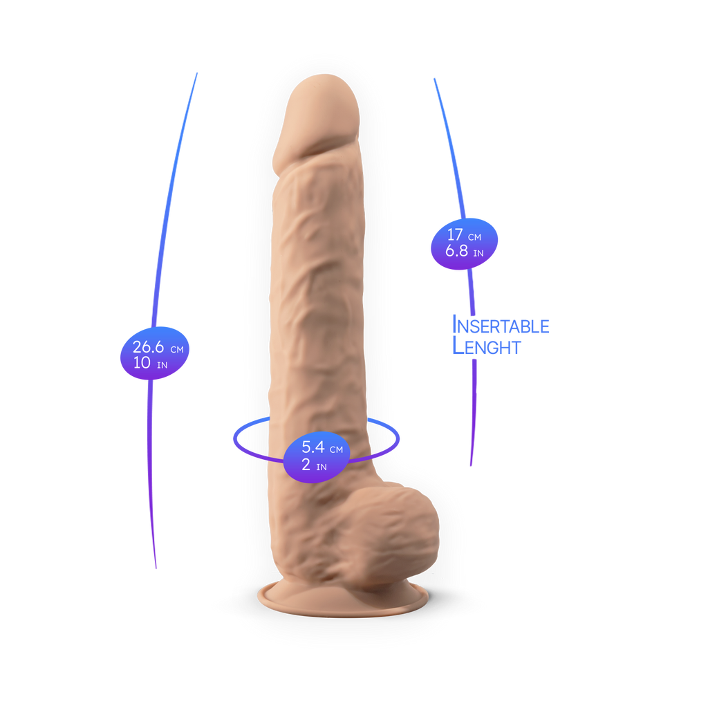 Silexd - Dildo Premium Silicone Mod.1 10" - Color Carne