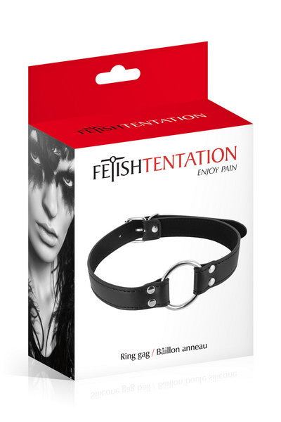 Fetish Tentation - Gag con Anello - Nero