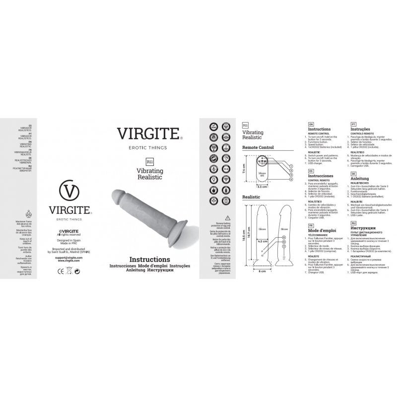 VIBRATORE REALISTICO R11" ROSA 14,4 CM CON TELECOMANDO"