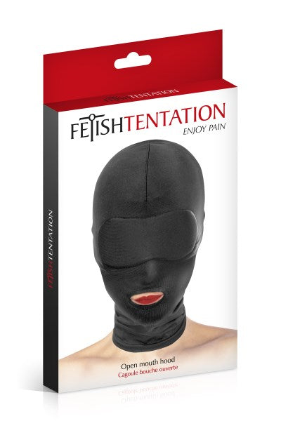 Fetish Tentation - Cappuccio con Apertura per Bocca - Nero