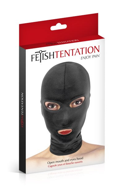 Fetish Tentation - Cappuccio con Apertura per Bocca e Occhi - Nero