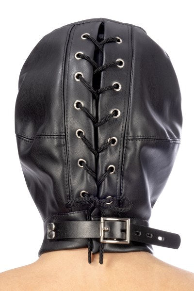 Fetish Tentation - Maschera con Cinturino e Benda Occhi Removibile - Nero