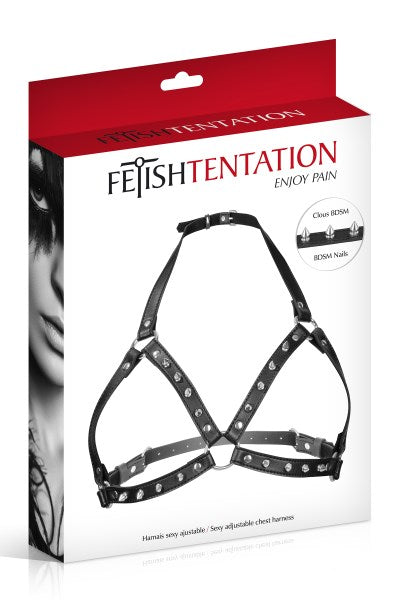Fetish Tentation - Harness Donna con Borchie - Nero