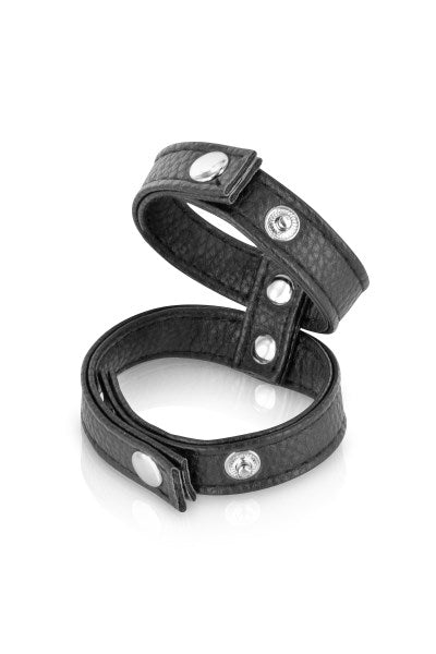 Fetish Tentation - Anello Fallico Doppio Regolabile -  Nero