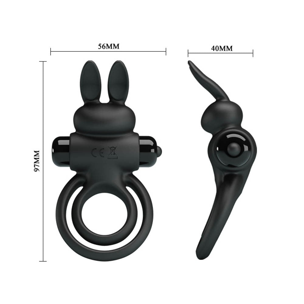 Anello per pene Pretty Love Vibrant 3 Nero