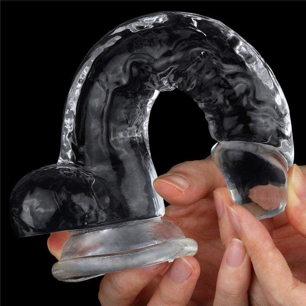 Dildo trasparente impeccabile da 7,5''