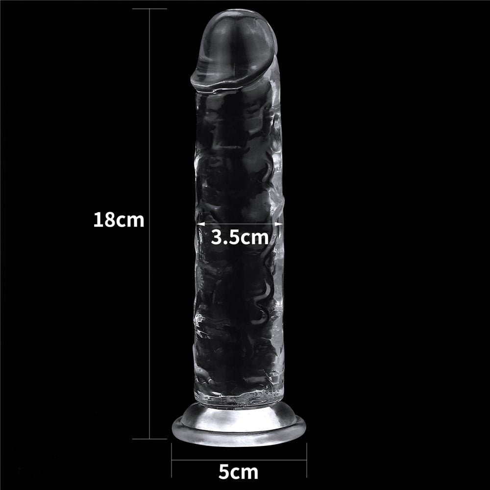Dildo trasparente impeccabile da 7,0''