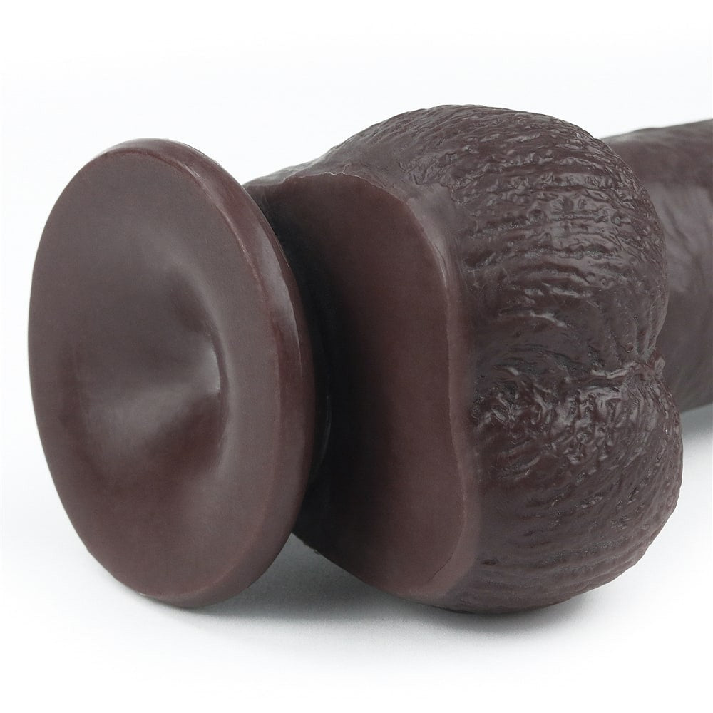 Dildo doppio strato scorrevole da 9'', nero