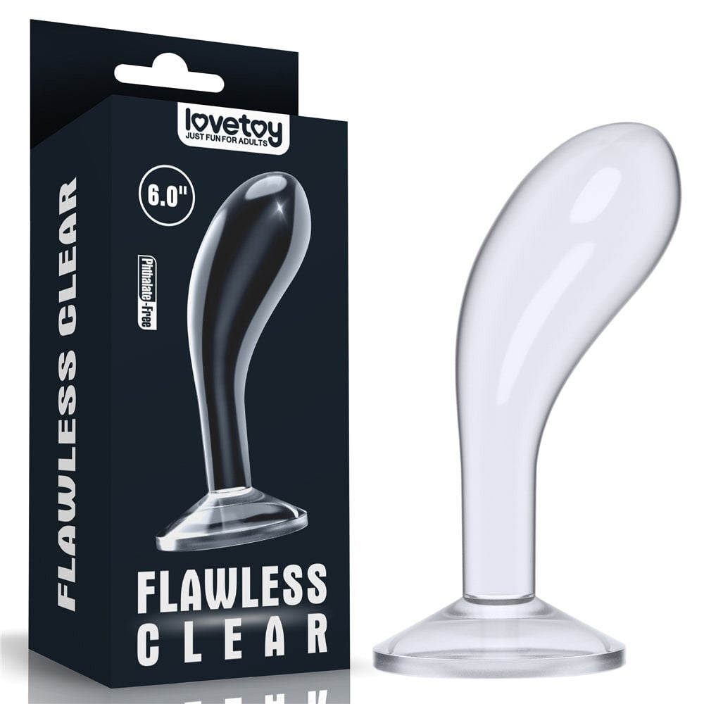 Plug prostatico trasparente impeccabile da 6,0''