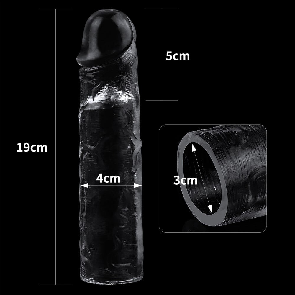 Guaina per pene trasparente impeccabile Aggiungi 2''