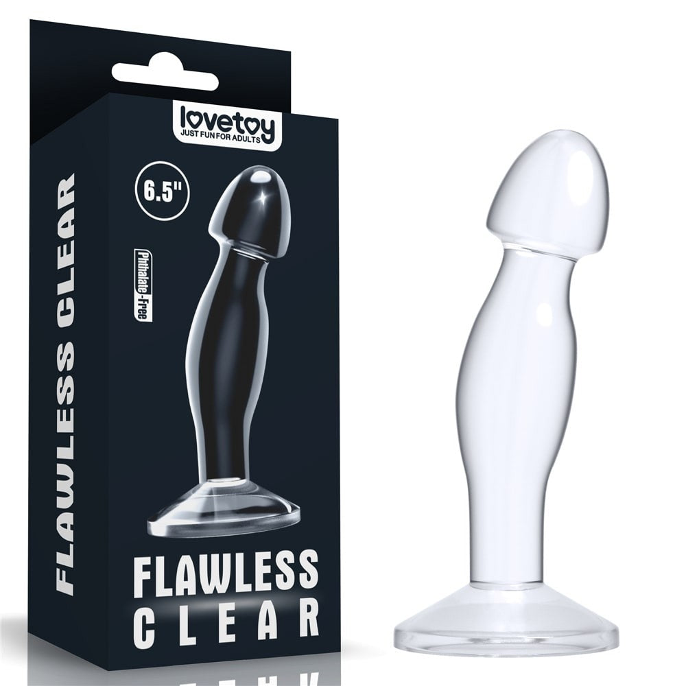 Plug prostatico trasparente impeccabile da 6,5''