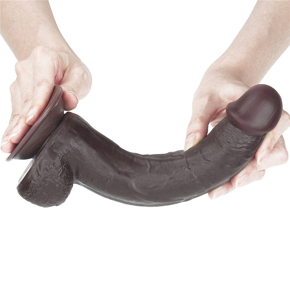 Dildo doppio strato scorrevole da 9,0'' nero