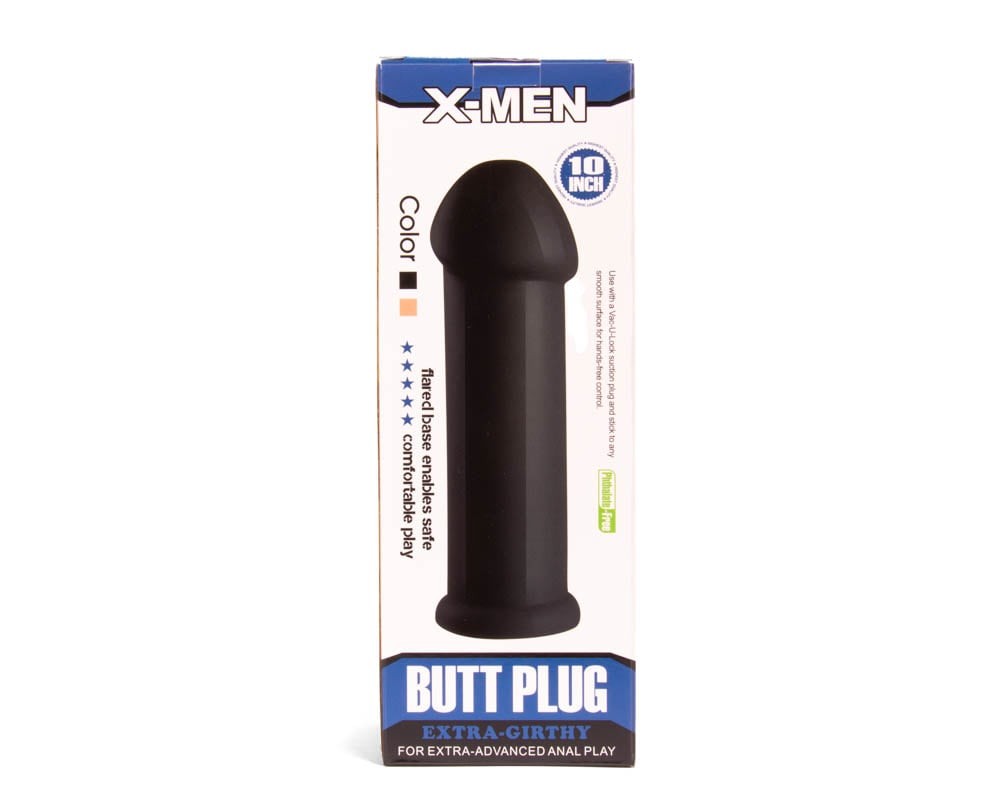 Plug anale X-MEN da 10 pollici nero