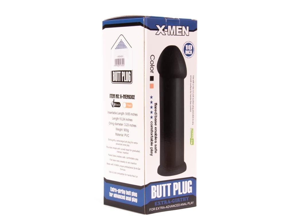 Plug anale X-MEN da 10 pollici nero