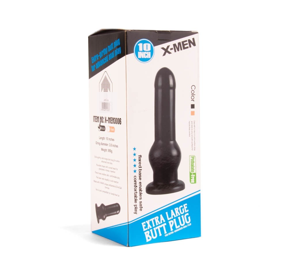 Plug anale X-MEN da 10 pollici nero