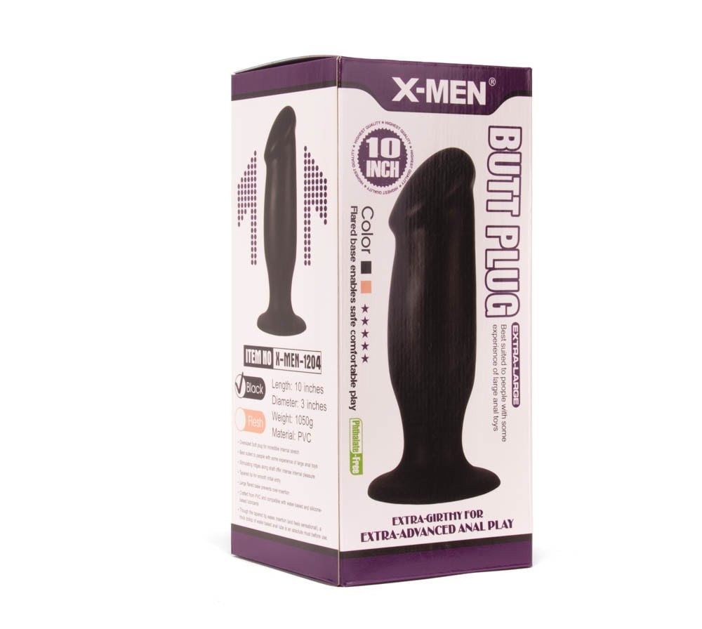 Plug anale X-MEN da 10 pollici nero