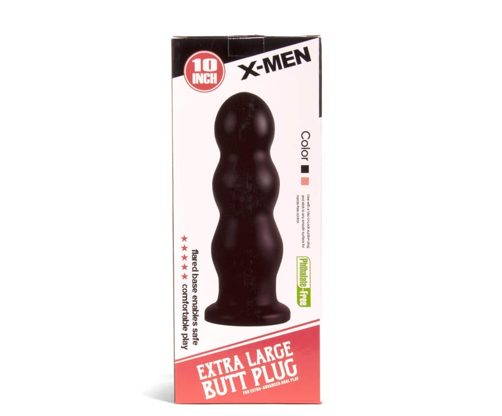 Plug anale X-MEN da 10 pollici nero
