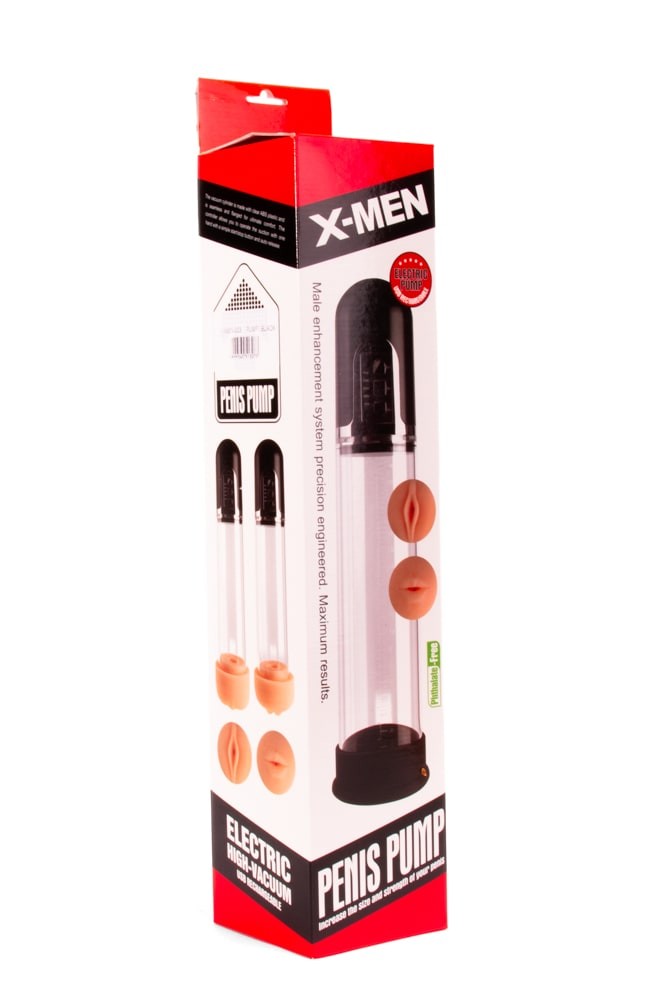Pompa elettrica per pene X-MEN nera