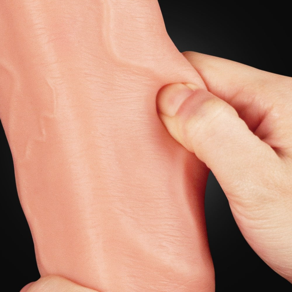 Pene in silicone platino a doppio strato da 12" 1