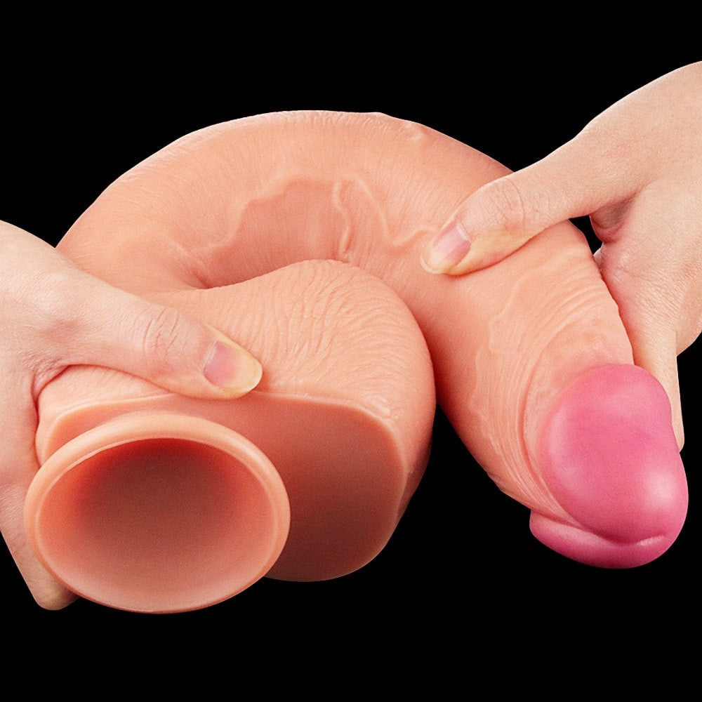 Pene in silicone platino a doppio strato da 12" 1