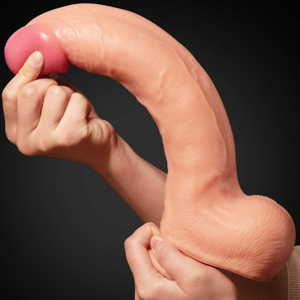 Pene in silicone platino a doppio strato da 12" 1