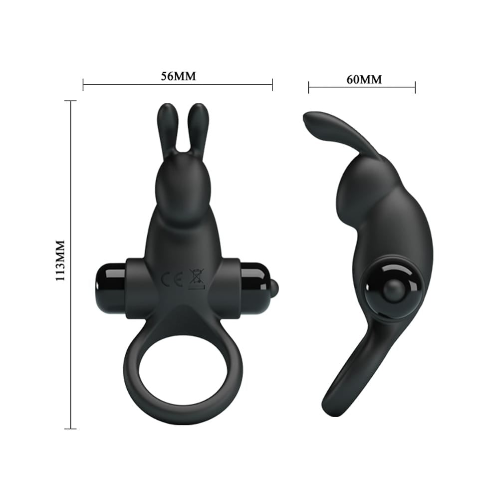 Anello per pene Pretty Love Vibrant 1 Nero