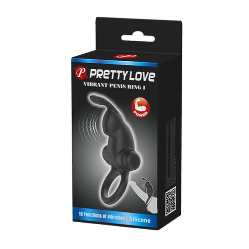 Anello per pene Pretty Love Vibrant 1 Nero
