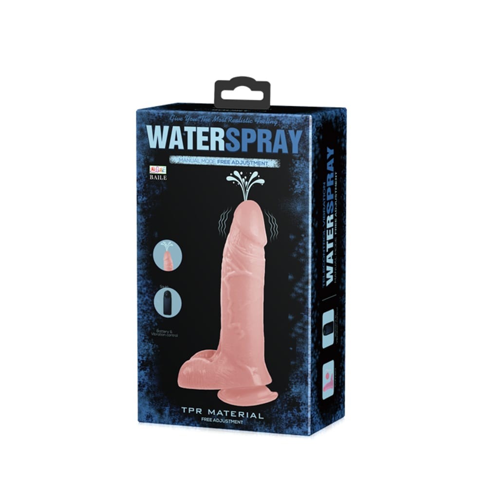 Dildo vibrante con spruzzo d'acqua