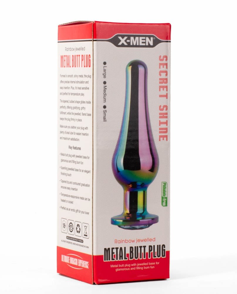 Plug anale in metallo X-MEN Secret Shine Rainbow S