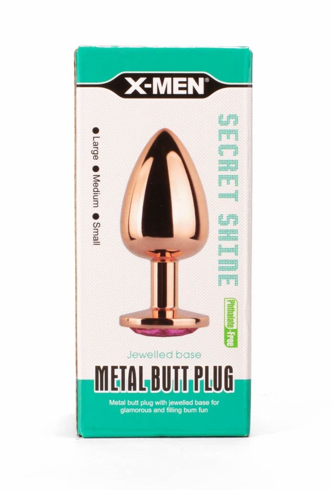 Plug anale in metallo X-MEN Secret Shade Rose L