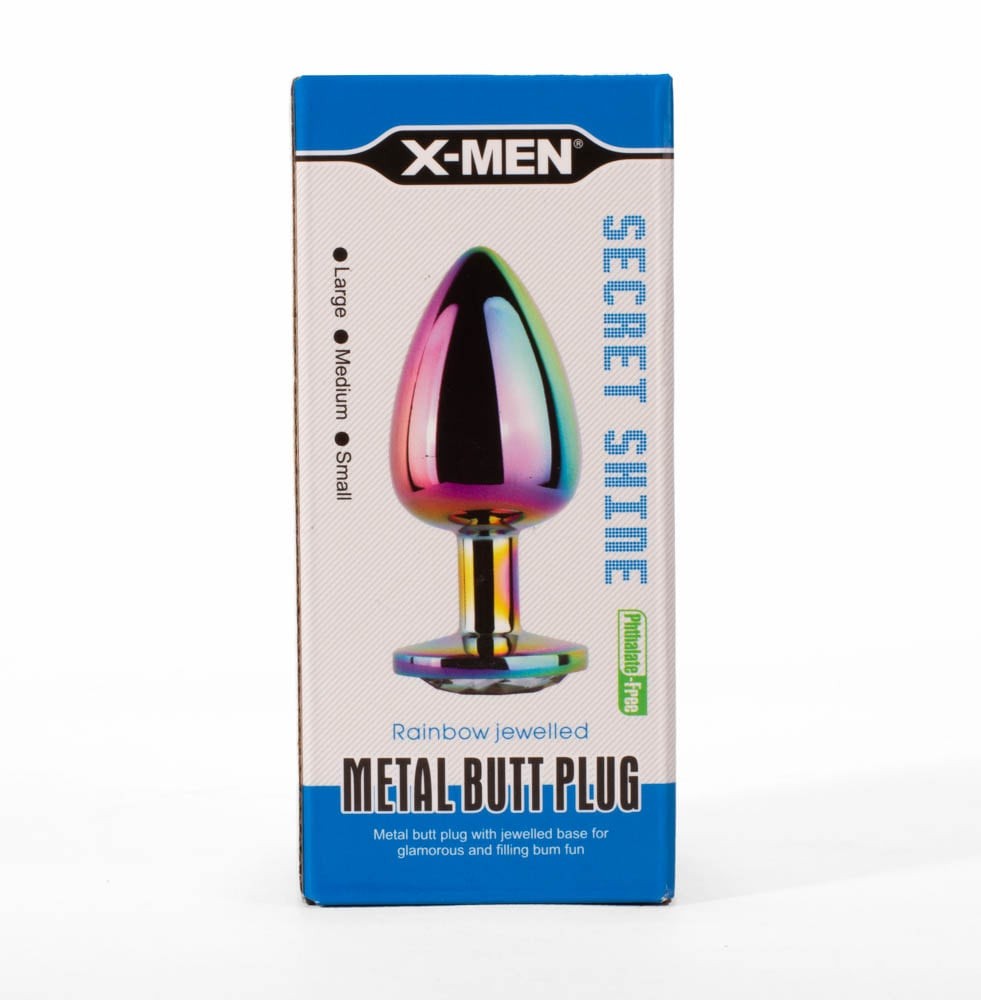 Plug anale in metallo X-MEN Secret Shine Rainbow M