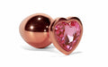 Plug anale in metallo X-MEN Secret Shine con cuore in oro rosa L