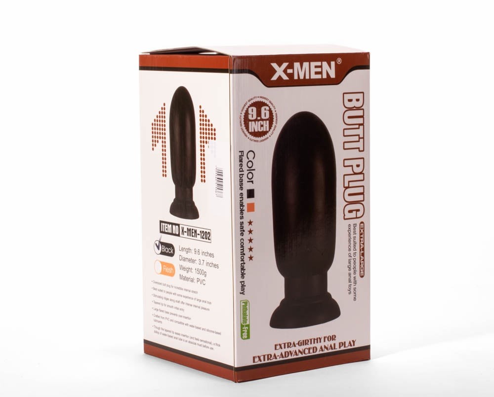 X-MEN 9.6" Enorme Plug Anale Nero 1