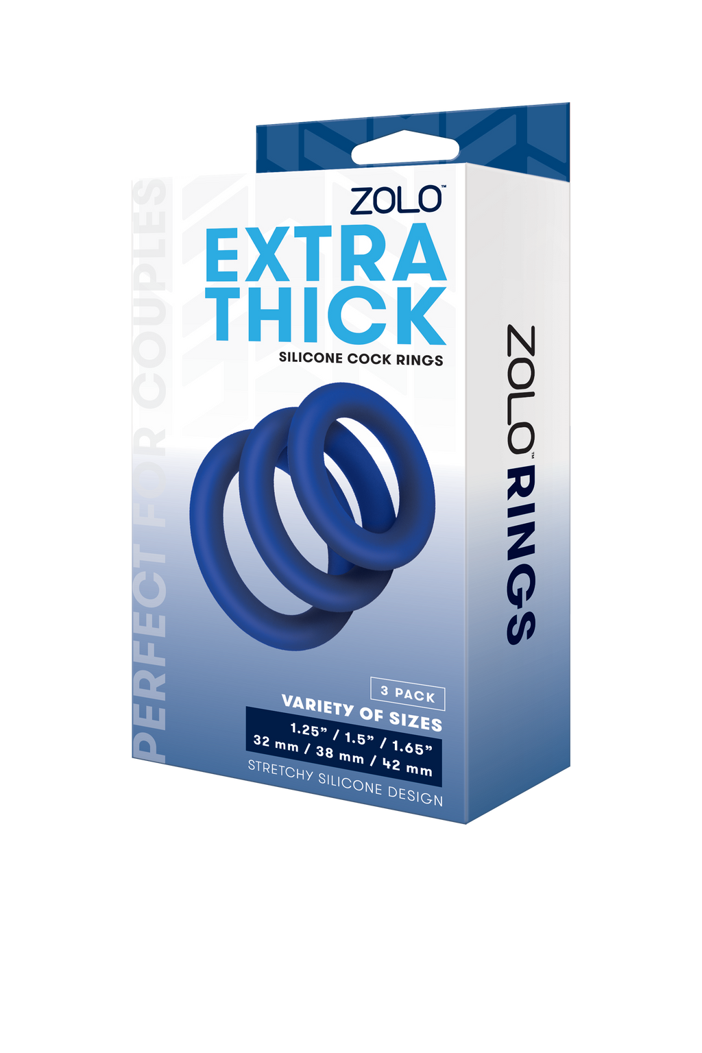 ANELLO PER IL PENE IN SILICONE EXTRA SPESSO ZOLO 3 PZ