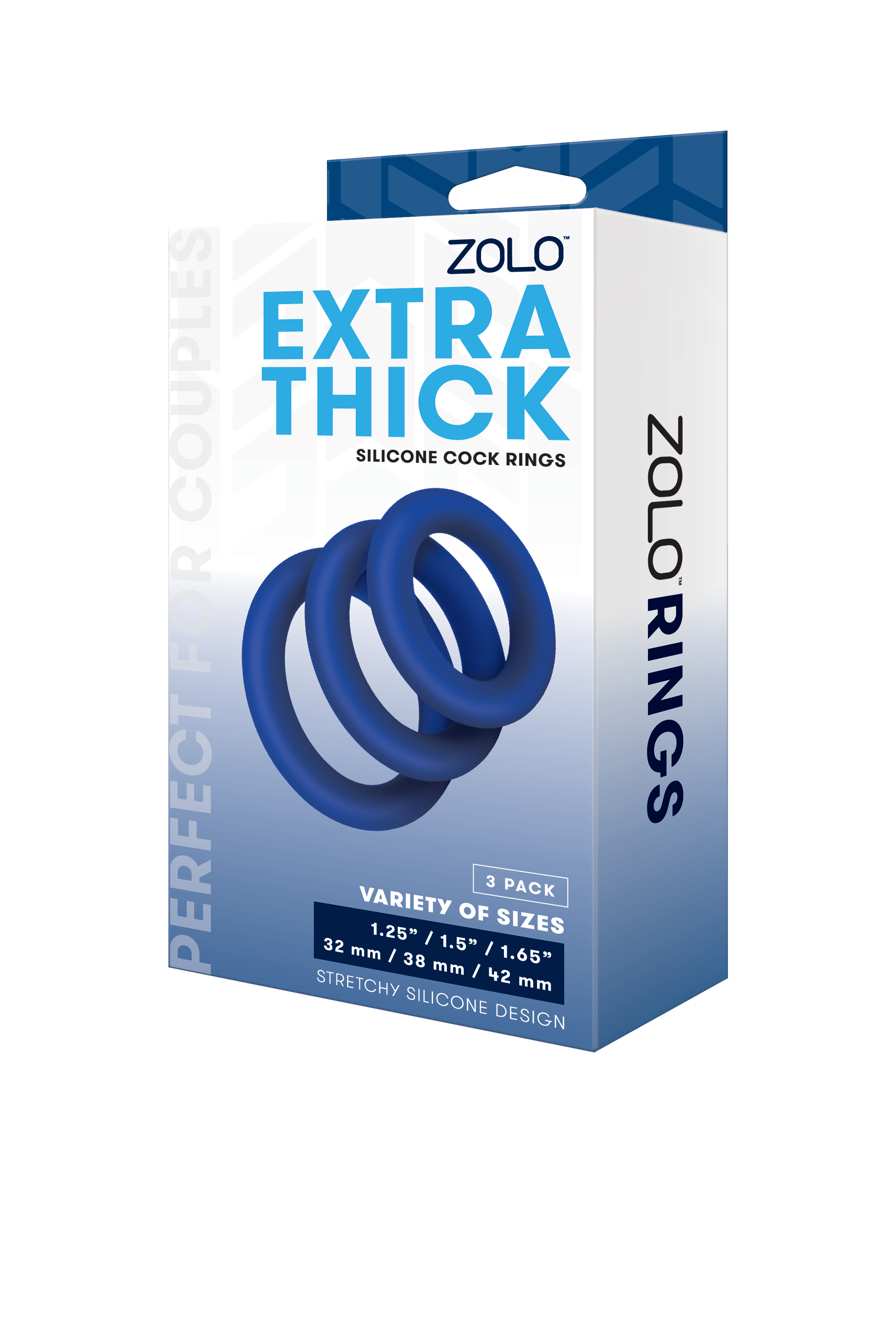 ANELLO PER IL PENE IN SILICONE EXTRA SPESSO ZOLO 3 PZ