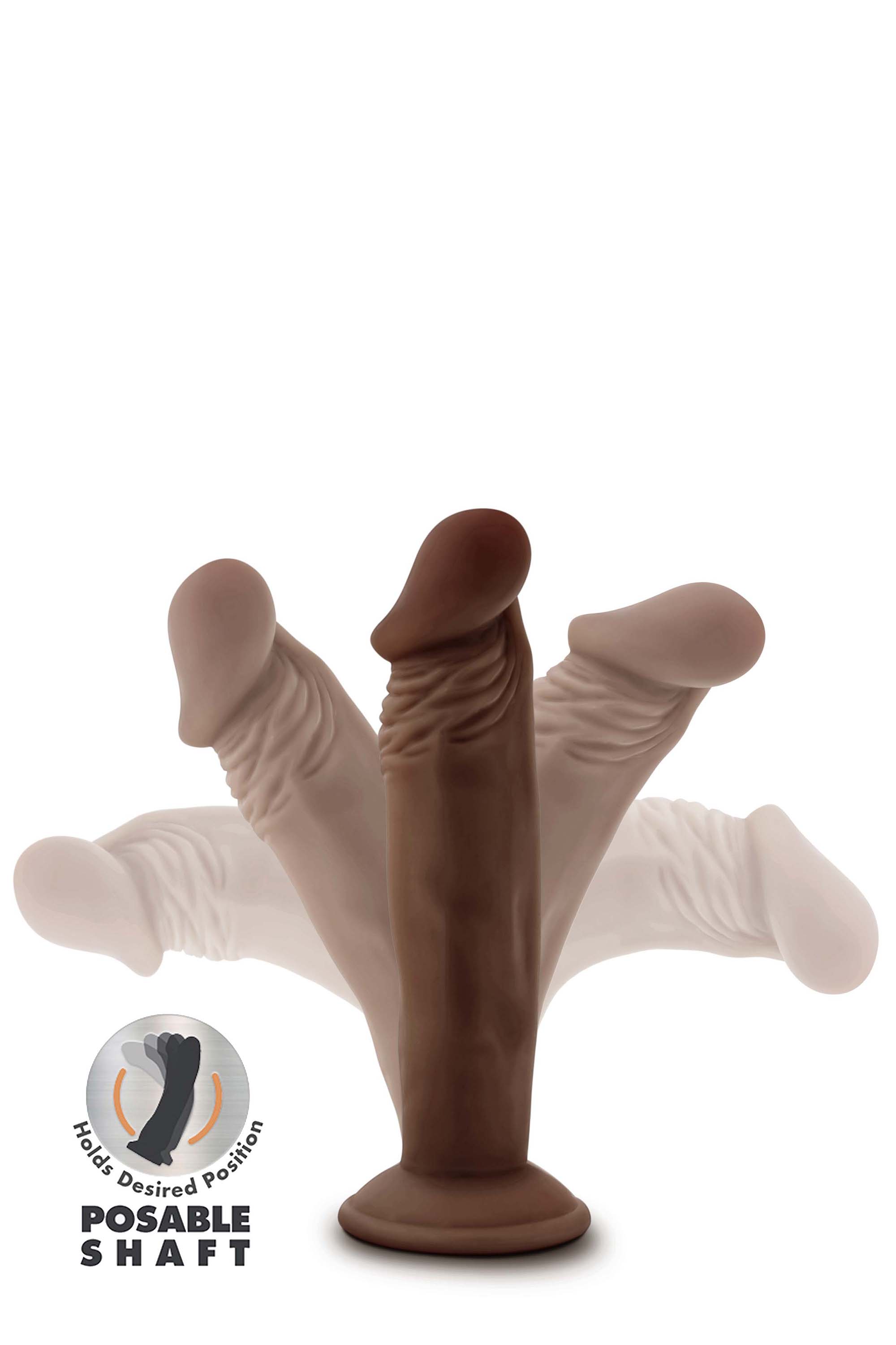 DR. SKIN PLUS DILDO POSIZIONABILE 6 POLLICI CIOCCOLATO