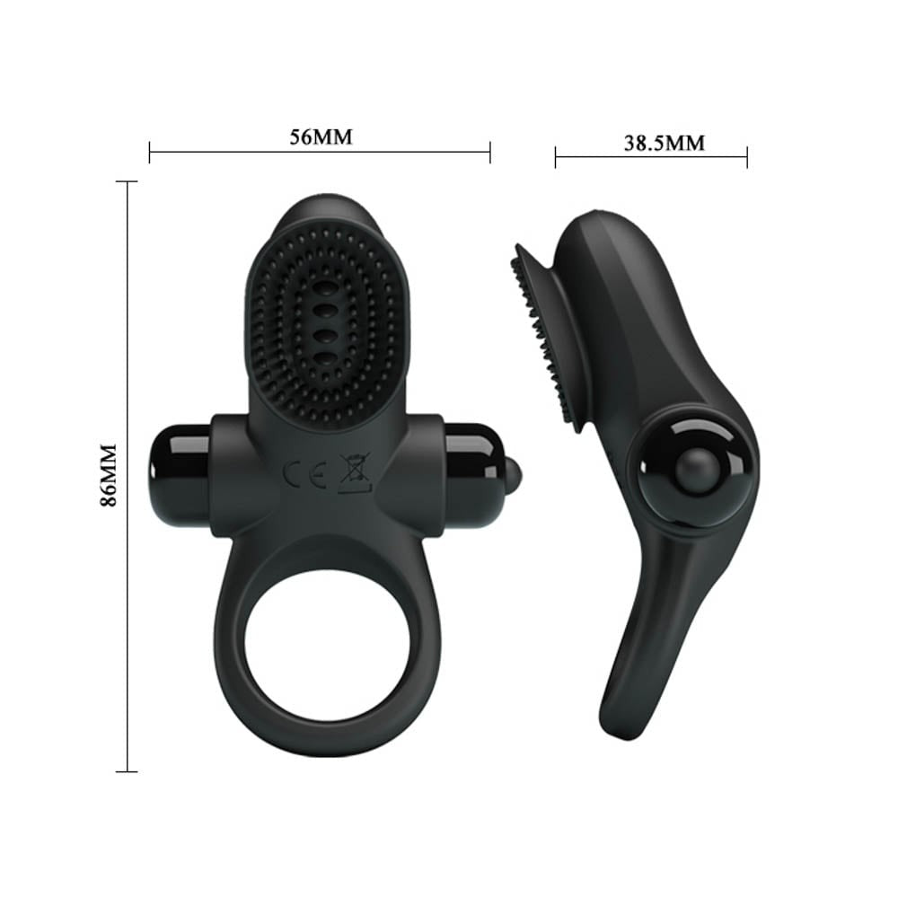 Anello per pene Pretty Love Vibrant 2 Nero