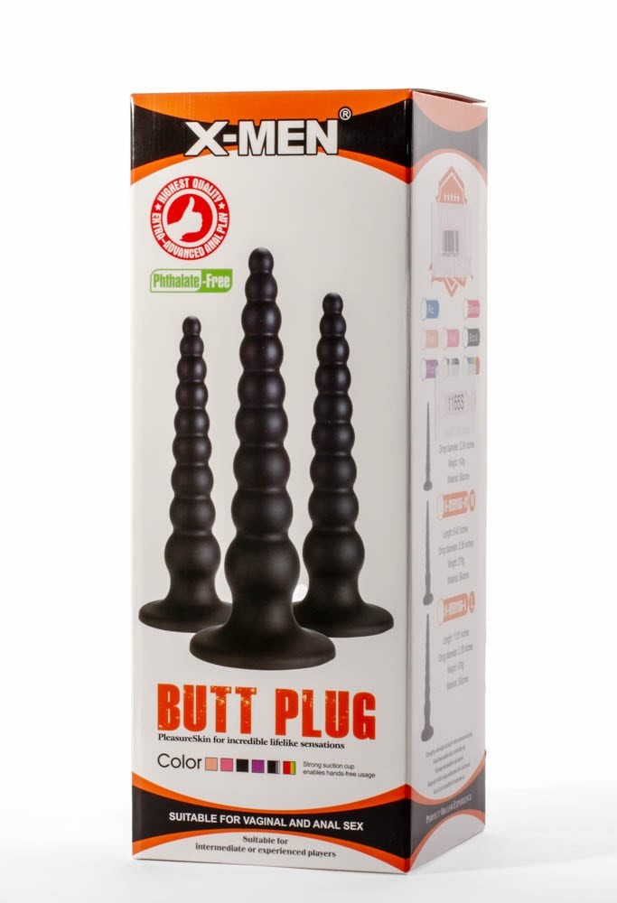 Plug anale X-Men 9,45" Nero M